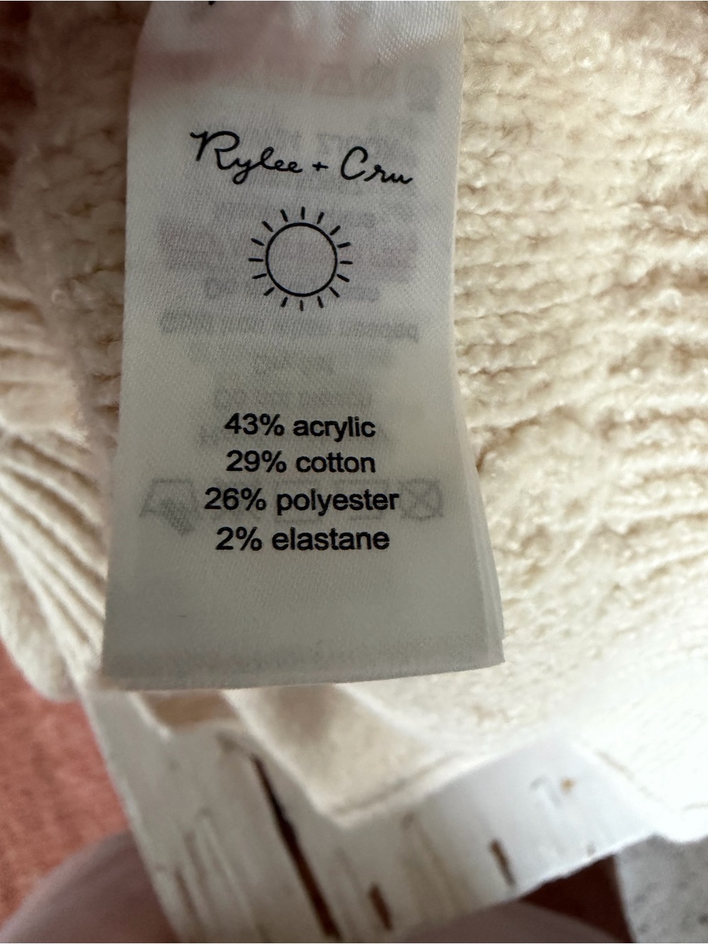 Rylee + Cru Cream Knit Pom-Pom Cardigan Sweater XL - Picture 6 of 6
